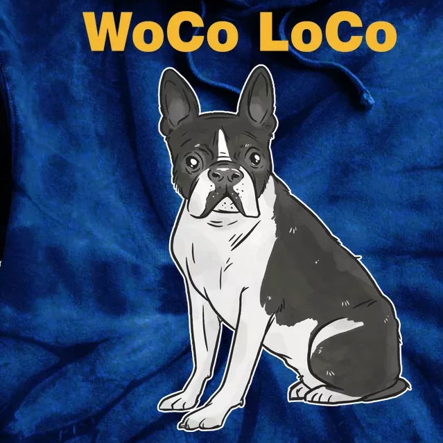 Woco Loco Boston Terrier Dog Tie Dye Hoodie