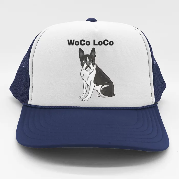 Woco Loco Boston Terrier Dog Trucker Hat