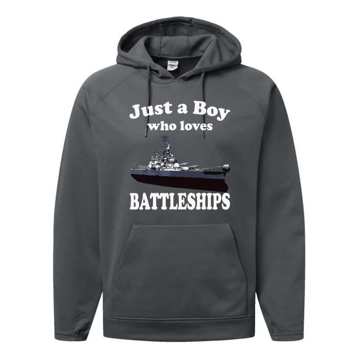 Who Loves Battleship Uss New Jersey Bb62 Ww2 Warship Performance Fleece Hoodie