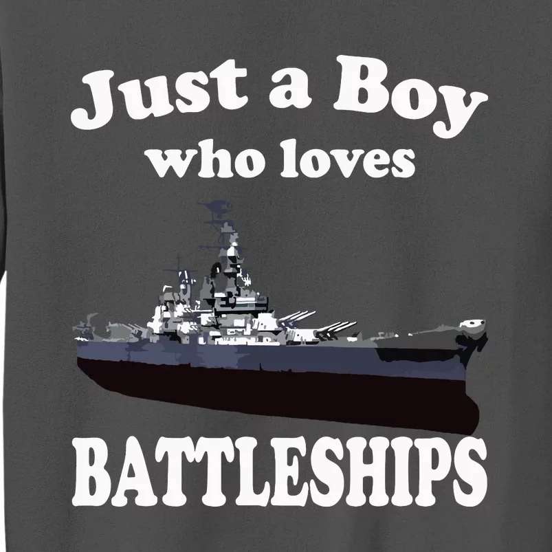 Who Loves Battleship Uss New Jersey Bb62 Ww2 Warship Tall Sweatshirt