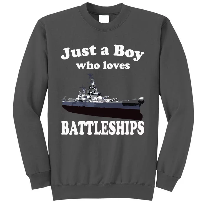 Who Loves Battleship Uss New Jersey Bb62 Ww2 Warship Tall Sweatshirt