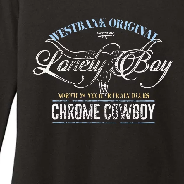 Westbank Lonely Boy North Pontchartrain Blues Chrome Cowboy Womens CVC Long Sleeve Shirt