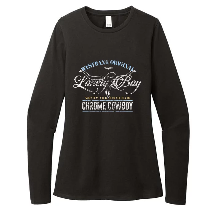 Westbank Lonely Boy North Pontchartrain Blues Chrome Cowboy Womens CVC Long Sleeve Shirt