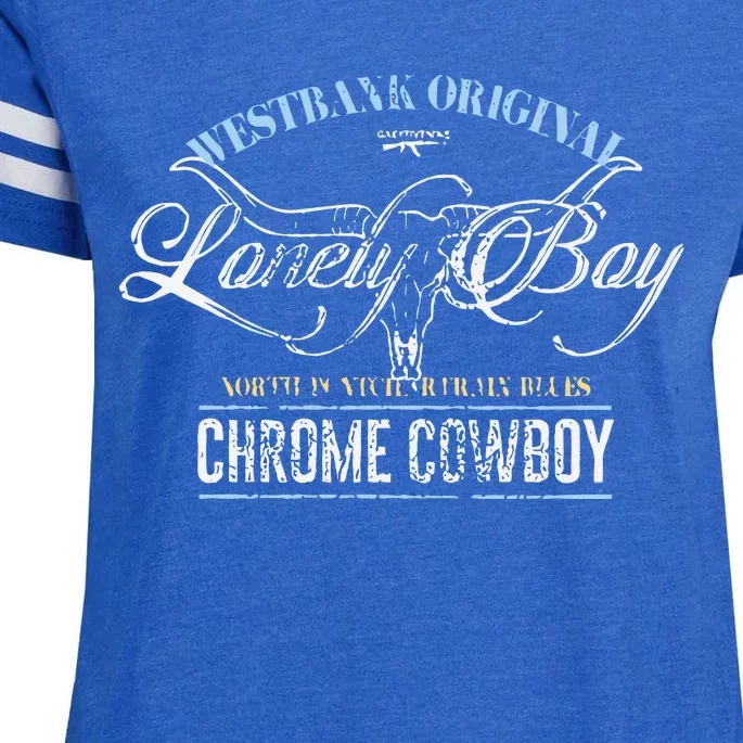 Westbank Lonely Boy North Pontchartrain Blues Chrome Cowboy Enza Ladies Jersey Football T-Shirt