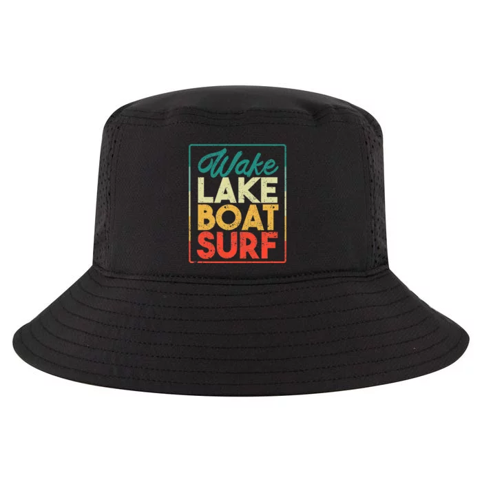 Wake Lake Boat Surf Funny Wakesurf Board Surfing Surfer Cool Comfort Performance Bucket Hat