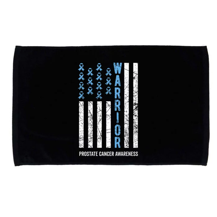 Warrior Light Blue Ribbon Prostate Cancer Awareness Microfiber Hand Towel