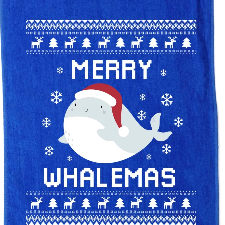 Whale Lover Christmas Ugly Xmas Whale Sweater Whale Gift Great Gift Platinum Collection Golf Towel