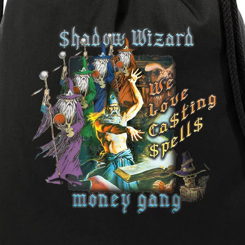 We Love Casting Spells Shadow Wizard Gang Meme Drawstring Bag