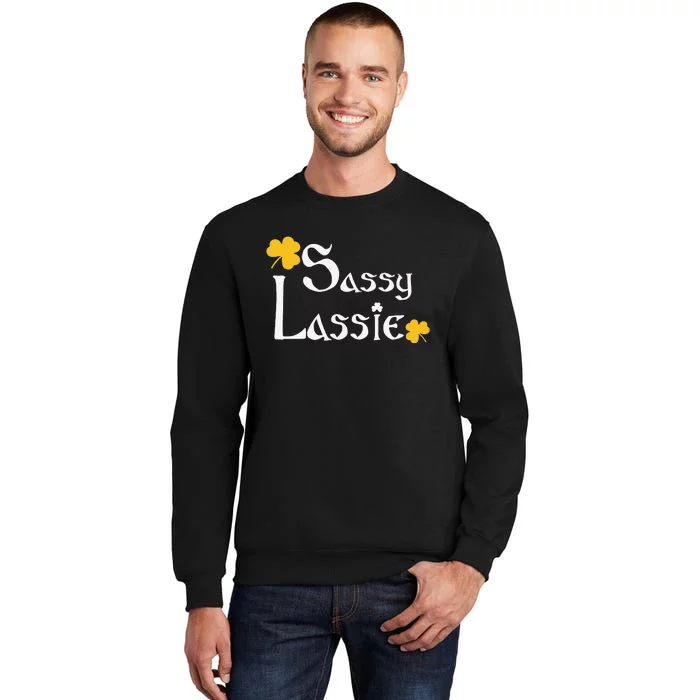 WoSassy Lassie Cute Women's St. Patrick's Day Tall Sweatshirt