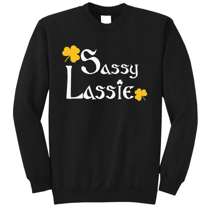 WoSassy Lassie Cute Women's St. Patrick's Day Tall Sweatshirt