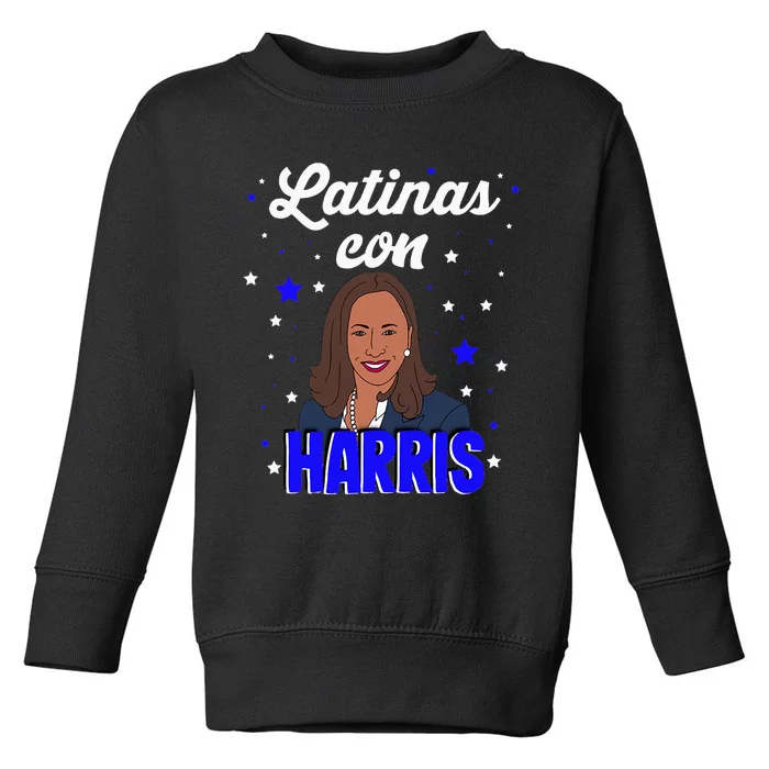 Women Latinas Con Harris Latinas For Kamala Toddler Sweatshirt