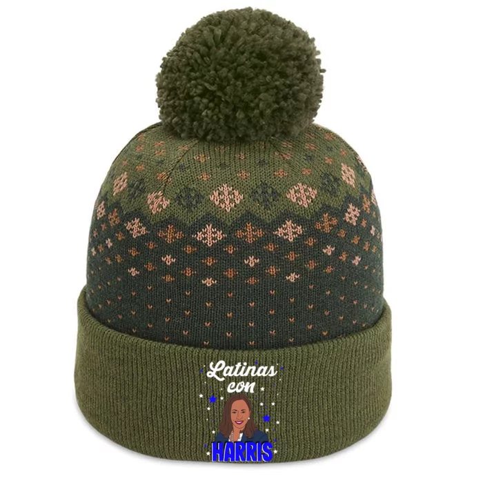 Women Latinas Con Harris Latinas For Kamala The Baniff Cuffed Pom Beanie