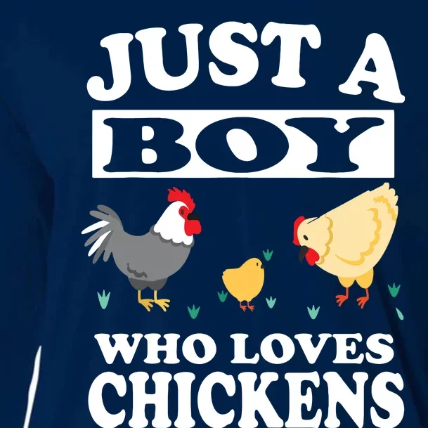 Who Loves Chickens Farm Chicken Gift Cooling Performance Long Sleeve Crew