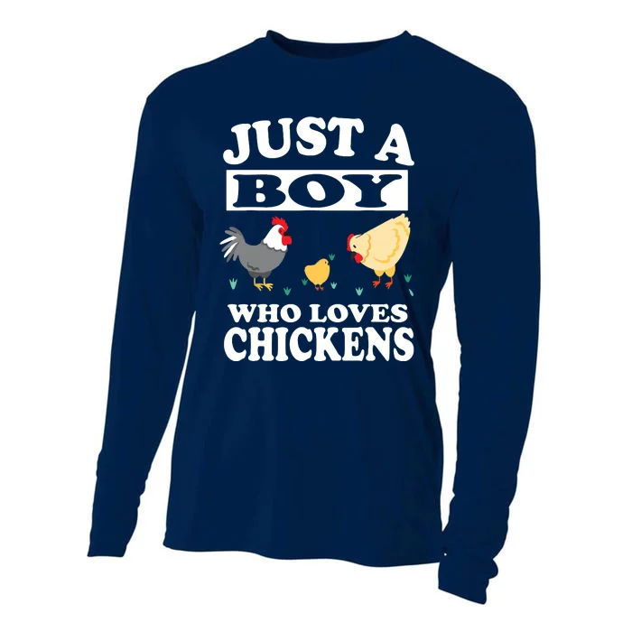 Who Loves Chickens Farm Chicken Gift Cooling Performance Long Sleeve Crew