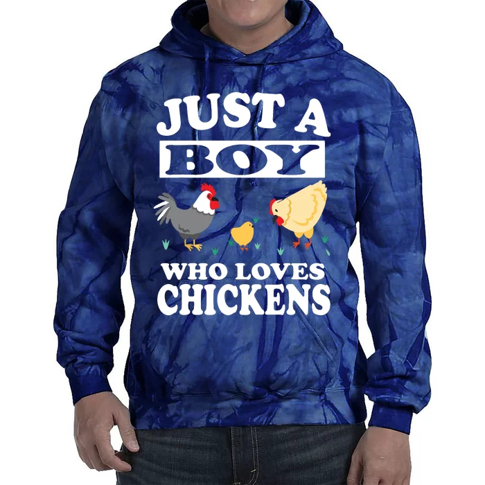 Who Loves Chickens Farm Chicken Gift Tie Dye Hoodie