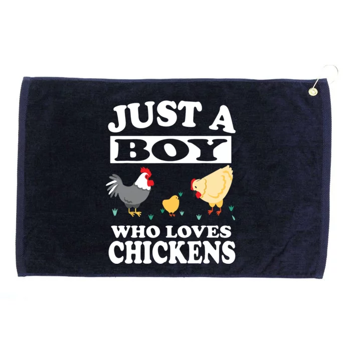 Who Loves Chickens Farm Chicken Gift Grommeted Golf Towel