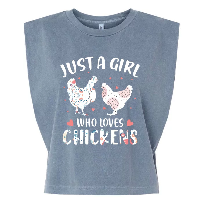 Who Loves Chickens Chicken Garment-Dyed Women's Muscle Tee