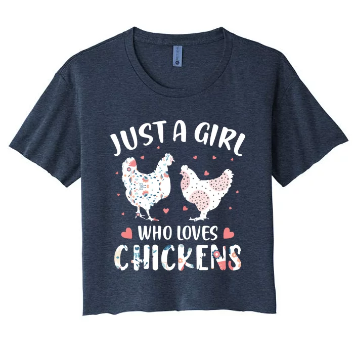 Who Loves Chickens Chicken Women's Crop Top Tee