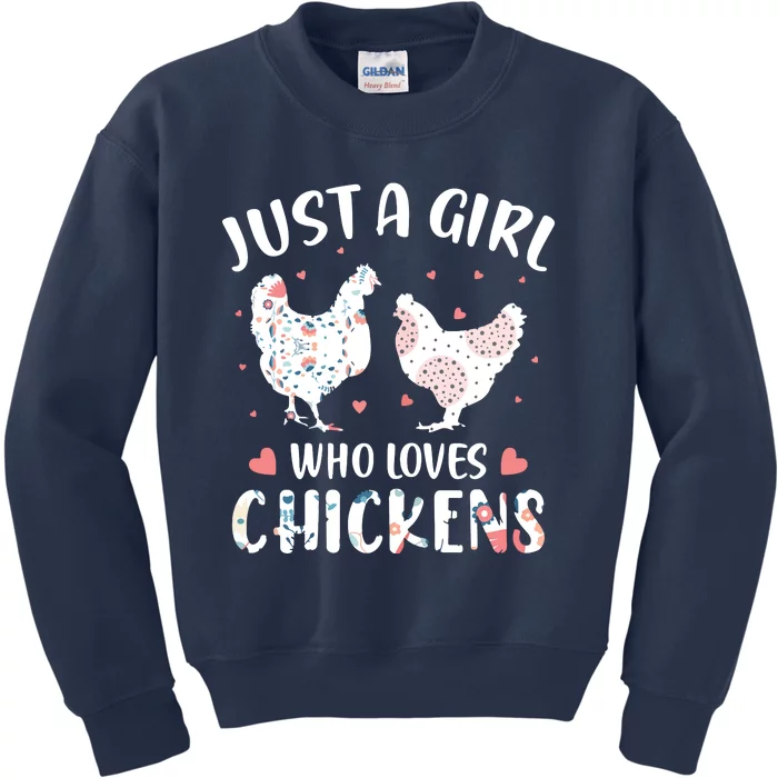 Who Loves Chickens Chicken Kids Sweatshirt