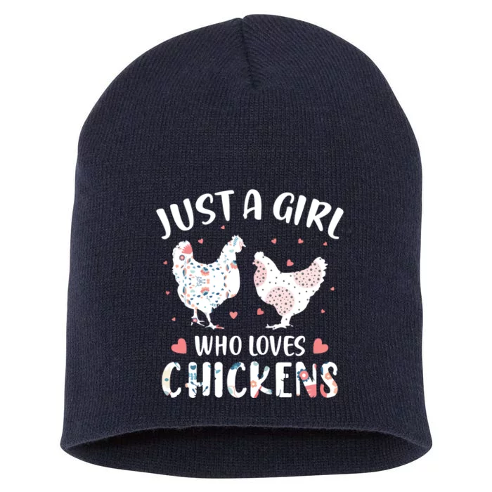 Who Loves Chickens Chicken Short Acrylic Beanie