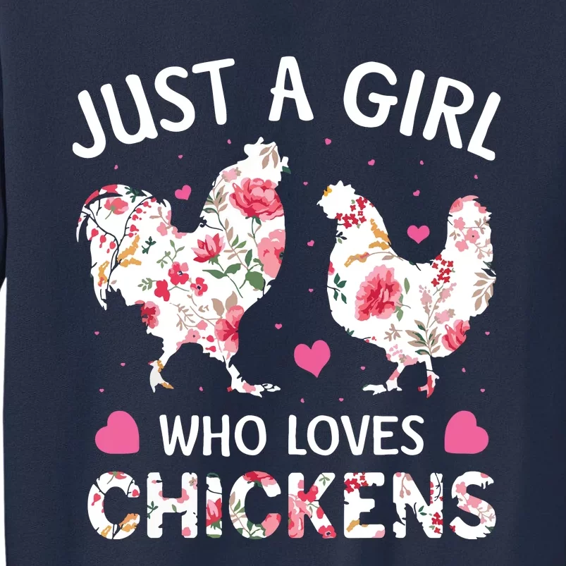 Who Loves Chickens Cute Chicken Flowers Farm Sweatshirt