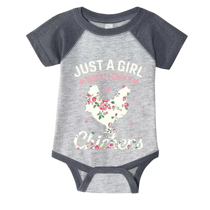 Who Loves Chickens Floral Farmer Infant Baby Jersey Bodysuit