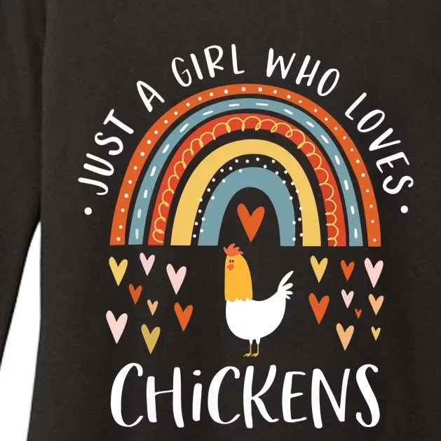 Who Loves Chickens Rainbow Gifts Poultry Lover Womens CVC Long Sleeve Shirt