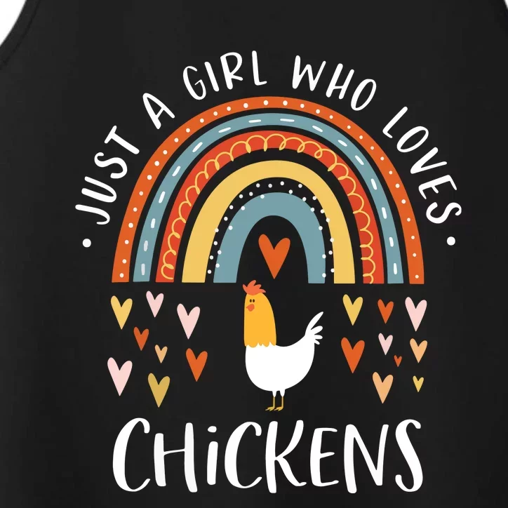 Who Loves Chickens Rainbow Gifts Poultry Lover Performance Tank