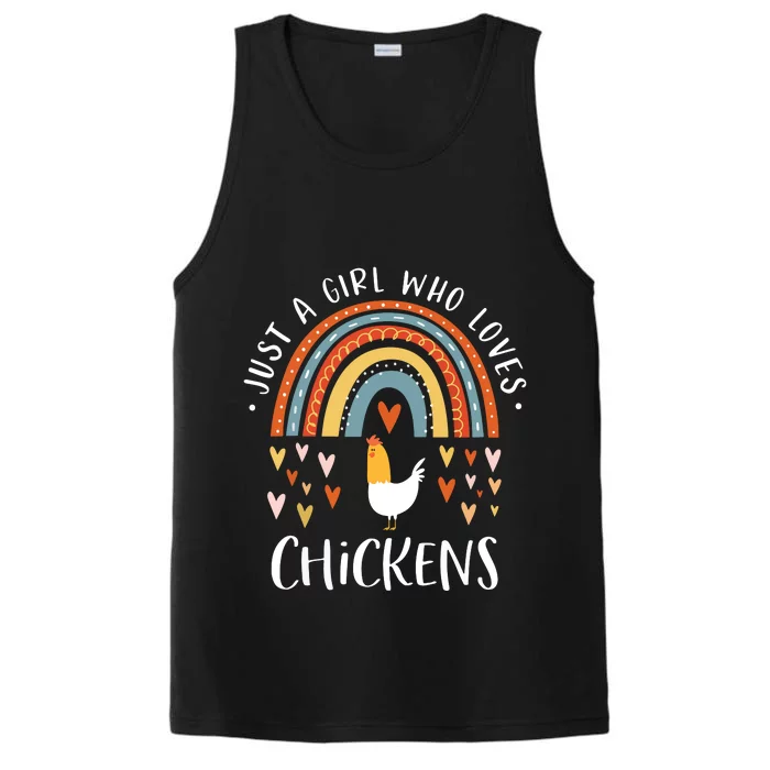 Who Loves Chickens Rainbow Gifts Poultry Lover Performance Tank