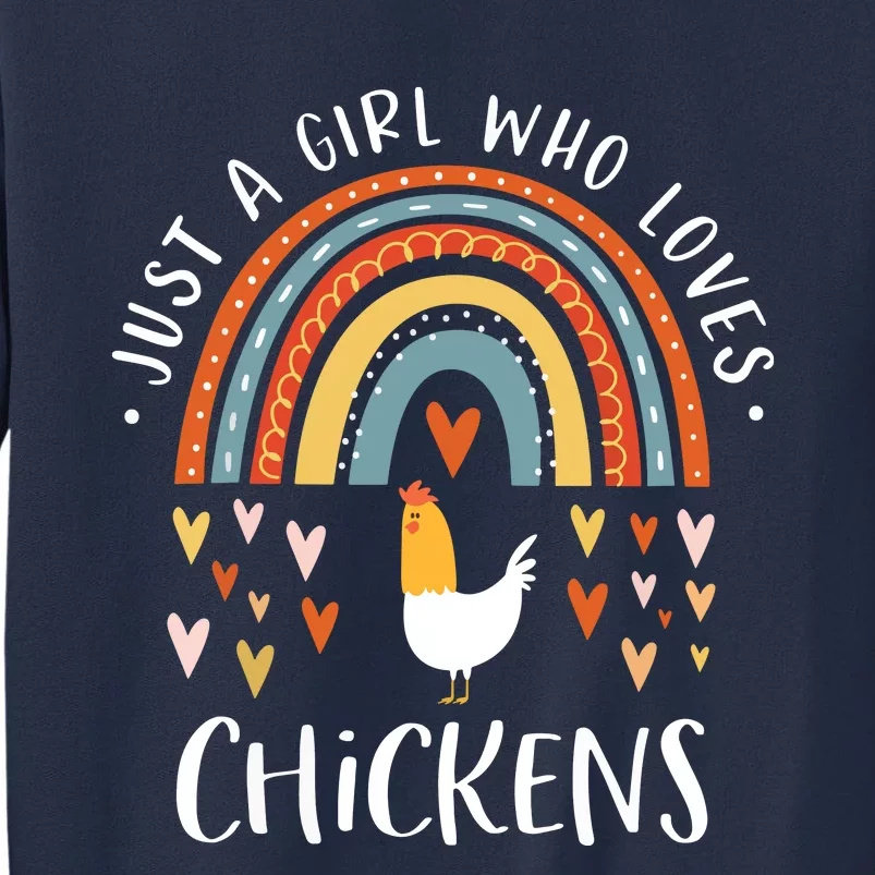 Who Loves Chickens Rainbow Gifts Poultry Lover Sweatshirt