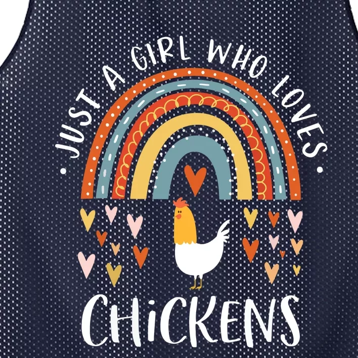 Who Loves Chickens Rainbow Gifts Poultry Lover Mesh Reversible Basketball Jersey Tank