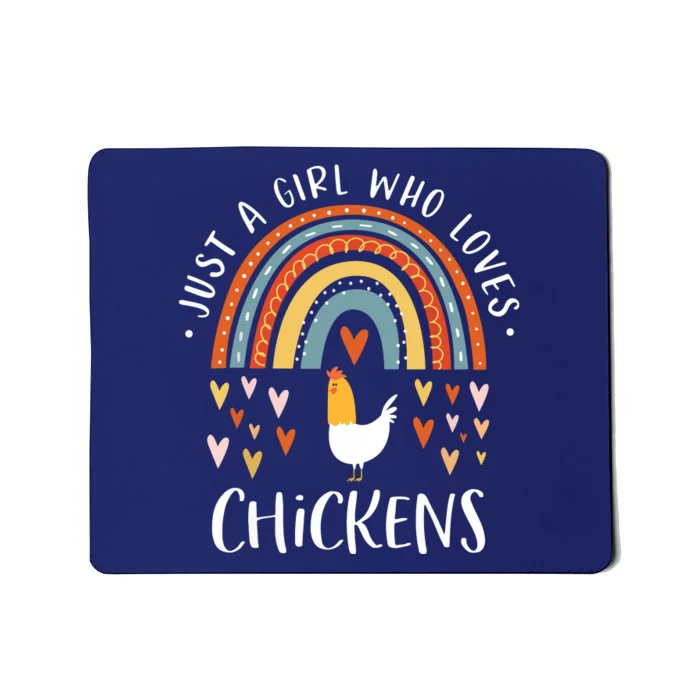 Who Loves Chickens Rainbow Gifts Poultry Lover Mousepad