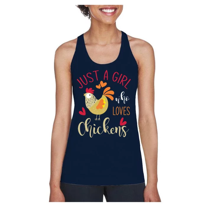 Who Loves Chickens Women's Racerback Tank