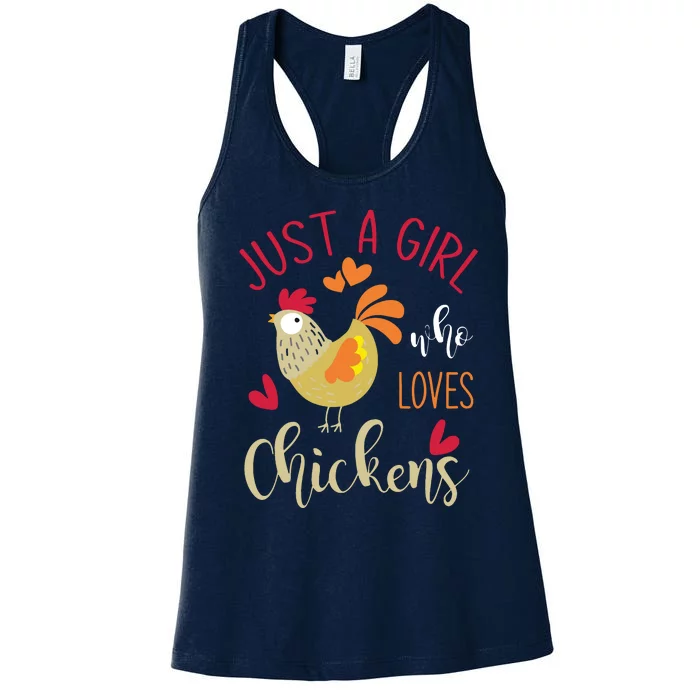 Who Loves Chickens Women's Racerback Tank