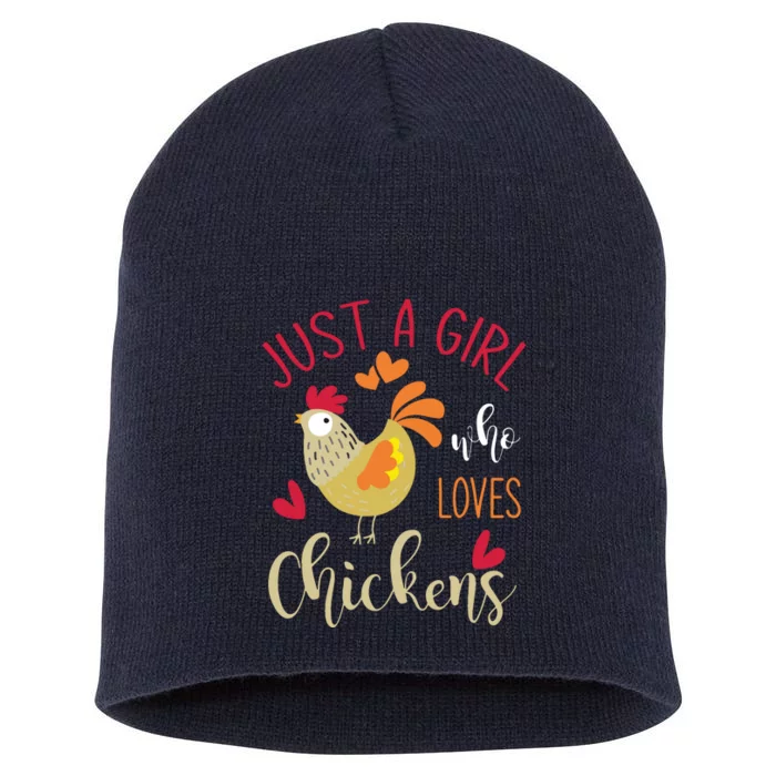 Who Loves Chickens Short Acrylic Beanie