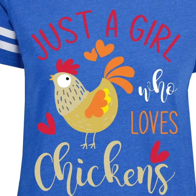 Who Loves Chickens Enza Ladies Jersey Football T-Shirt