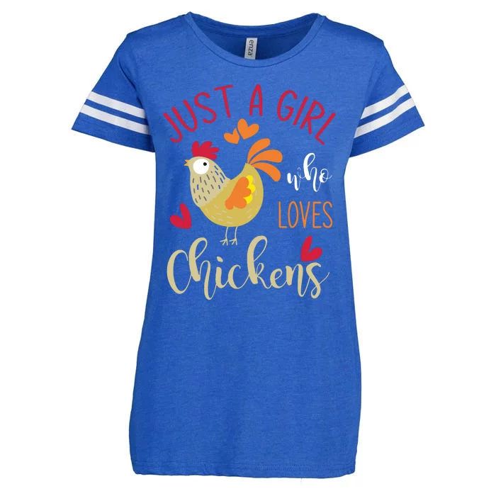 Who Loves Chickens Enza Ladies Jersey Football T-Shirt