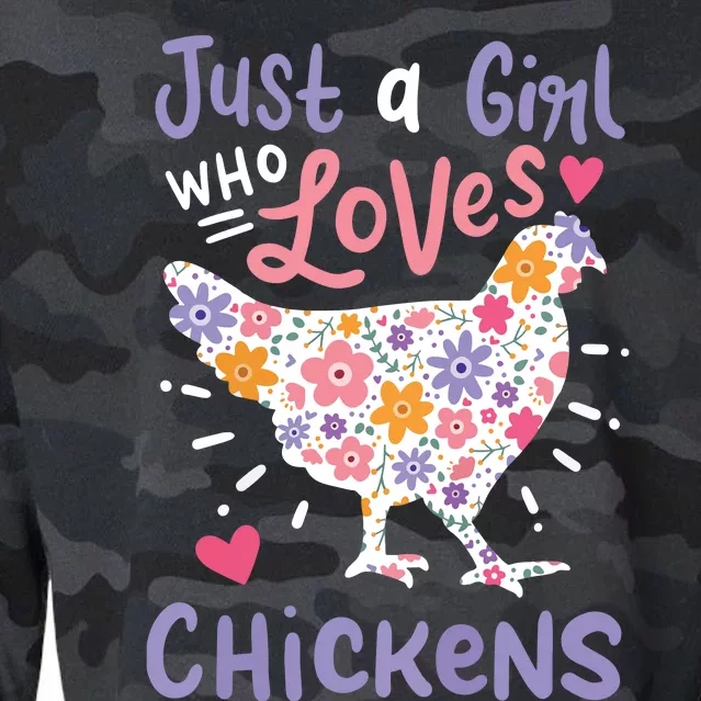 Who Loves Chickens Chicken Hen Love Cute Cropped Pullover Crew