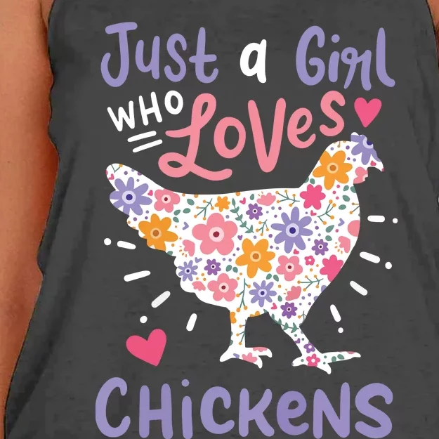 Who Loves Chickens Chicken Hen Love Cute Women's Knotted Racerback Tank