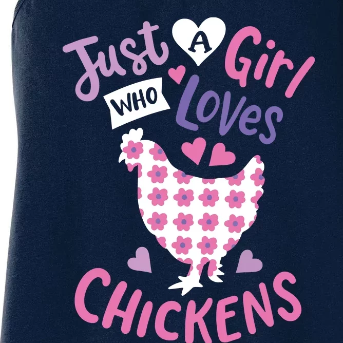 Who Loves Chickens Chicken Hen Love Cute Women's Racerback Tank