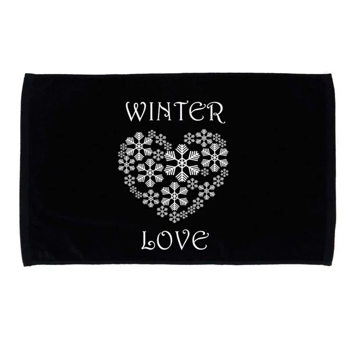 Winter Love Cozy Nature Winter Days Snowflake Gift Microfiber Hand Towel