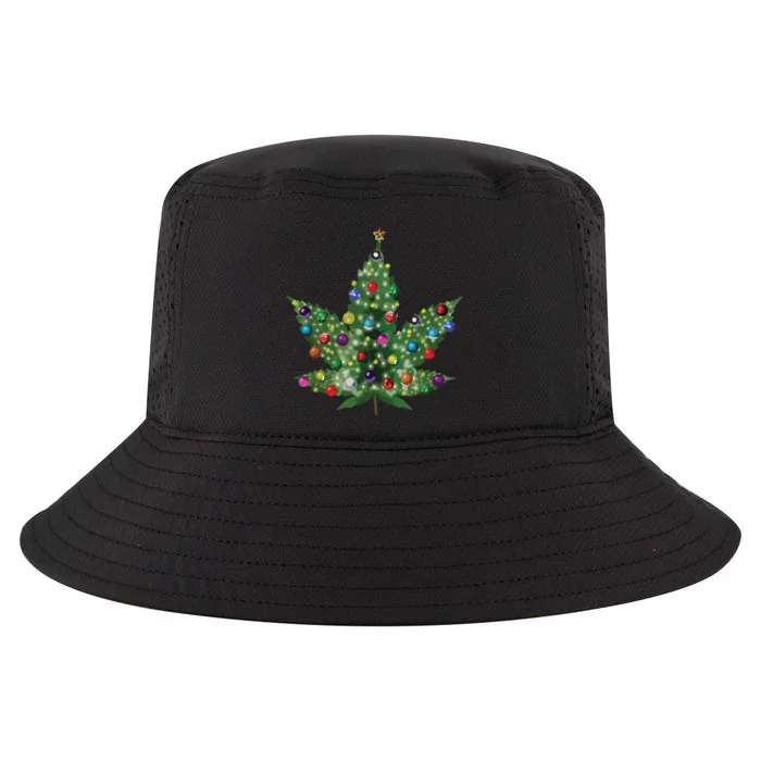 Weed Leaf Christmas Tree Pot Marijuana Thc Vape Reefer Hippy Cool Comfort Performance Bucket Hat