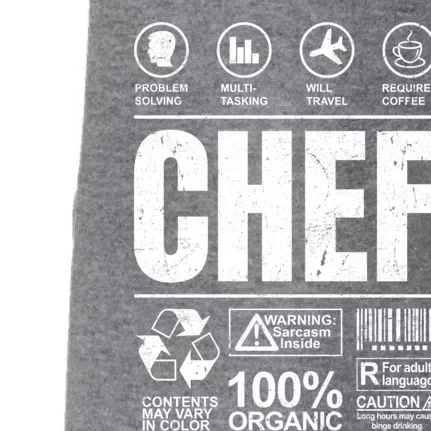 Warning Label Caution Chef At Work Sign Gift Doggie 3-End Fleece Hoodie