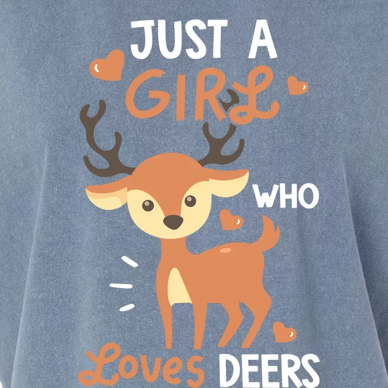 Who Loves Deers Cute Deer Lover Gifts Garment-Dyed Women's Muscle Tee