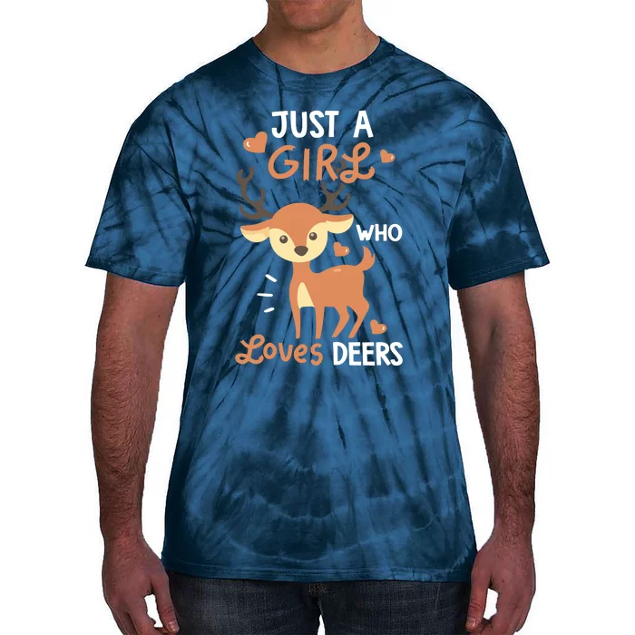 Who Loves Deers Cute Deer Lover Gifts Tie-Dye T-Shirt