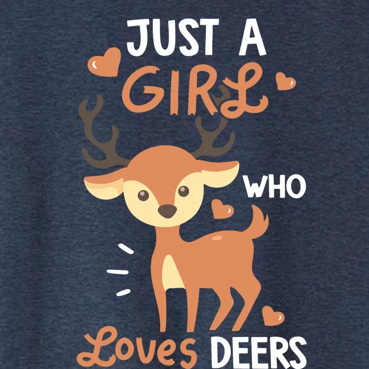 Who Loves Deers Cute Deer Lover Gifts Women's Crop Top Tee