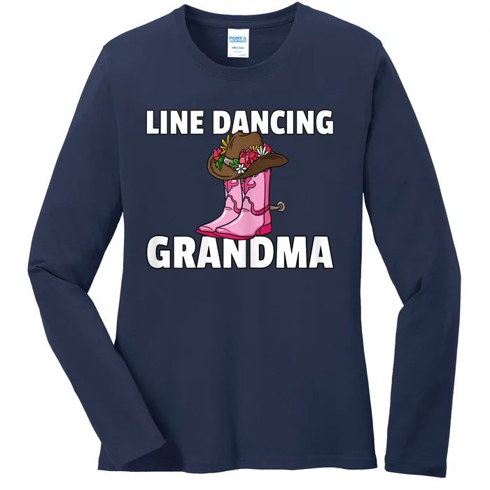 Womens Line Dance Grandma Country Music Dancing Dancer Ladies Long Sleeve Shirt