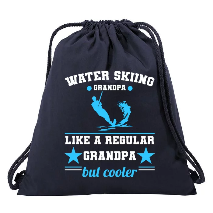 Wave Lover Extreme Sports Athletes Water Skiing Grandpa Gift Drawstring Bag