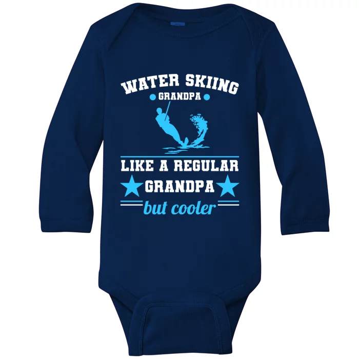 Wave Lover Extreme Sports Athletes Water Skiing Grandpa Gift Baby Long Sleeve Bodysuit