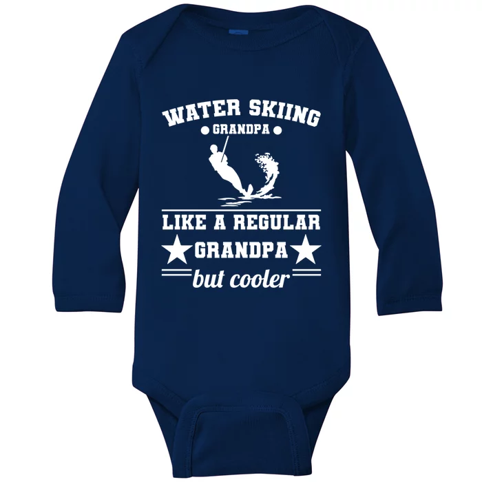 Wave Lover Extreme Sports Athletes Water Skiing Grandpa Gift Baby Long Sleeve Bodysuit